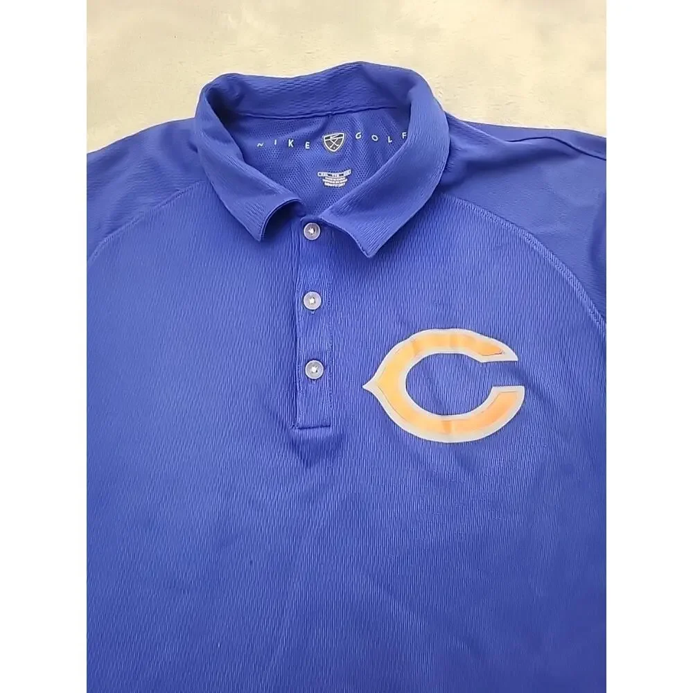 Nike Chicago Cubs Polo‎ Shirt Mens Large 2XL Blue Authentic